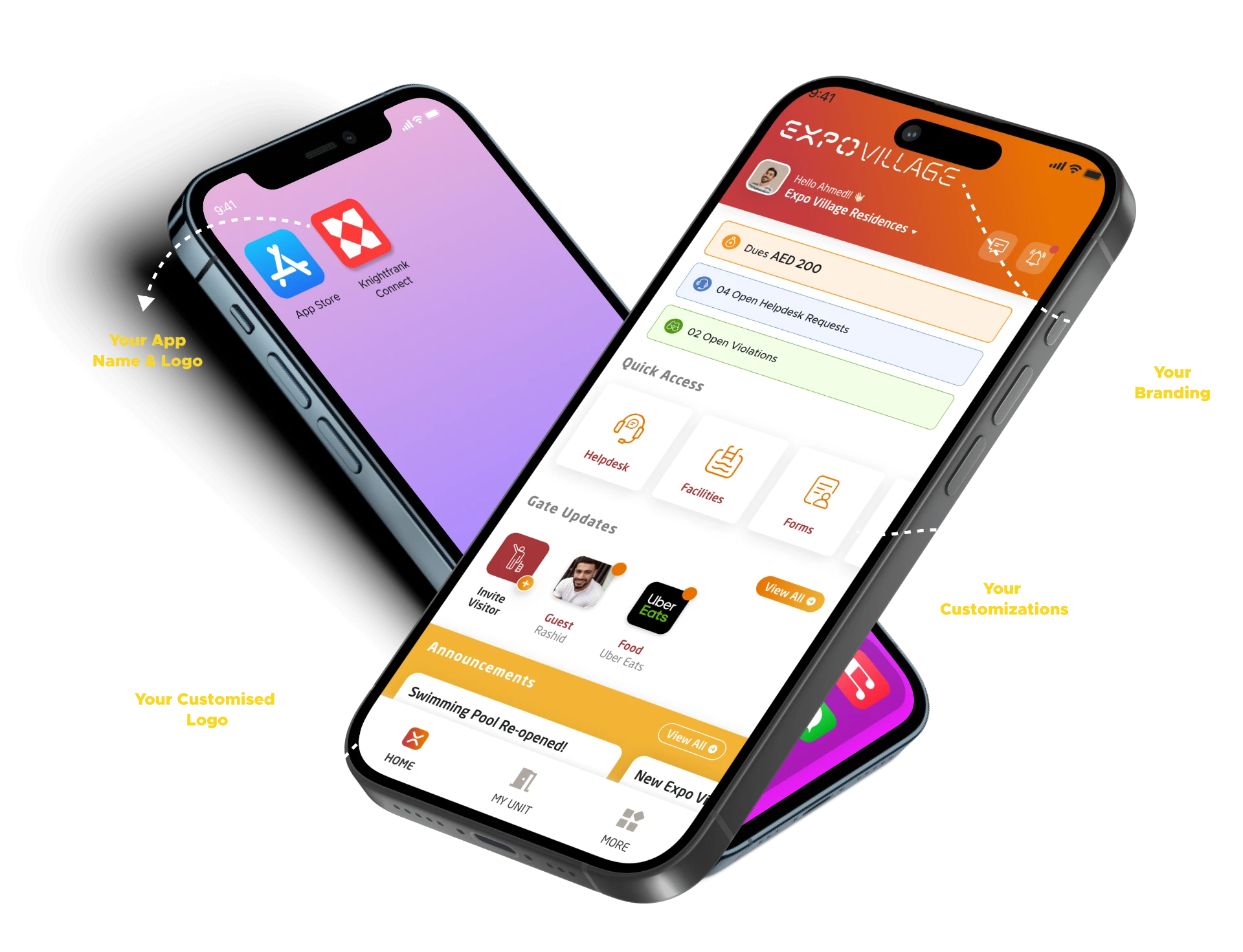ADDA branded app running on mobile phones